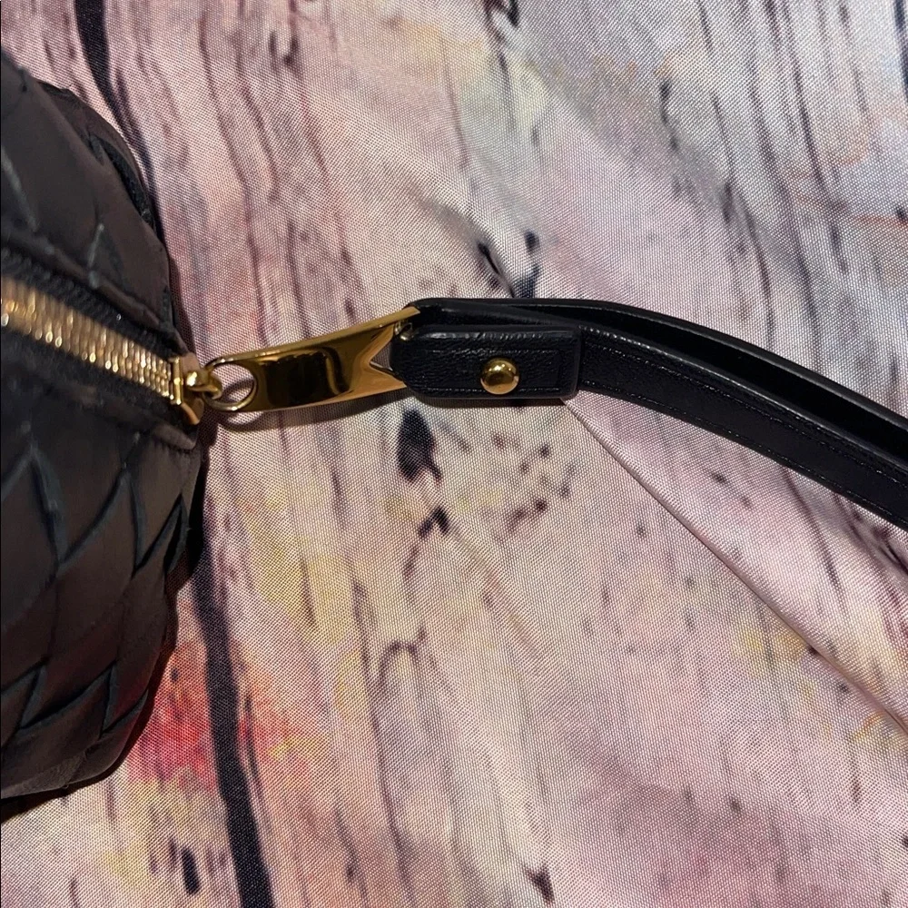Bottega Veneta Napa Intrecciato Zip Wristlet Clutch Black